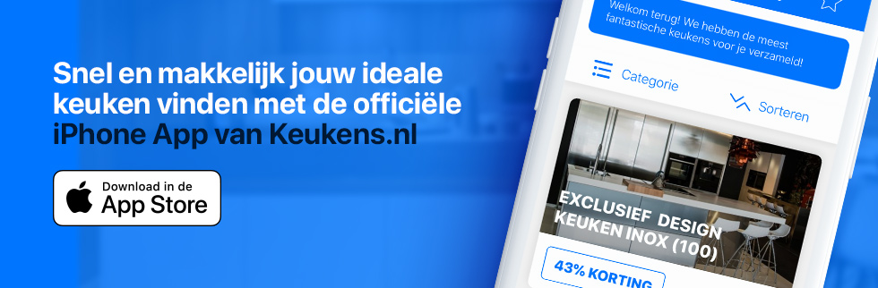 Snel en makkelijk jouw ideale keuken vinden met de officiële iPhone App van Keukens.nl